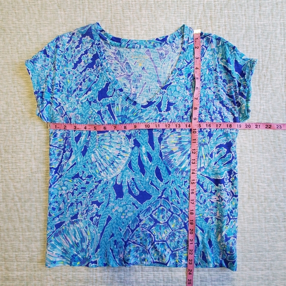 Lilly Pulitzer Daley Tee Xsmall Oversized Tortuga Time Turtles Beach Preppy M - Picture 11 of 15